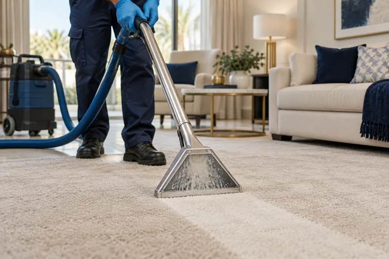 Carpet cleaning with an extraction wand
