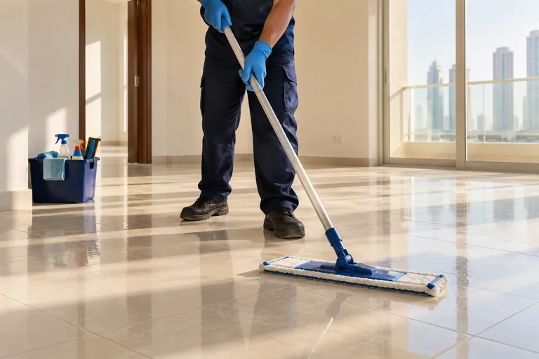 Villas & houses cleaning illustration