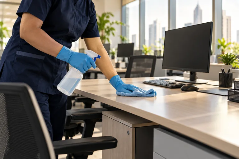 Offices & workplaces cleaning illustration